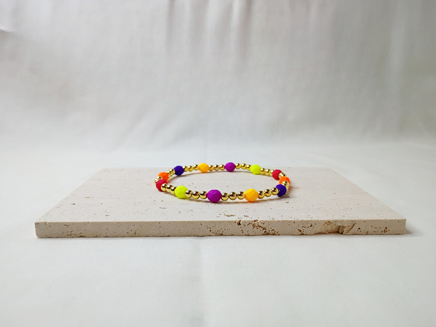 colorful glass bead bracelet, handmade jewelry, bright beaded bracelet, trendy stack bracelet, urban chic accessories