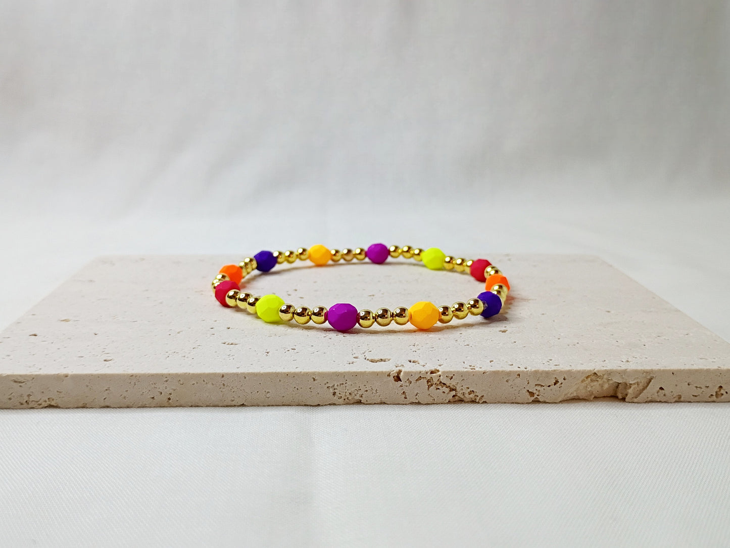 colorful glass bead bracelet, handmade jewelry, bright beaded bracelet, trendy stack bracelet, urban chic accessories