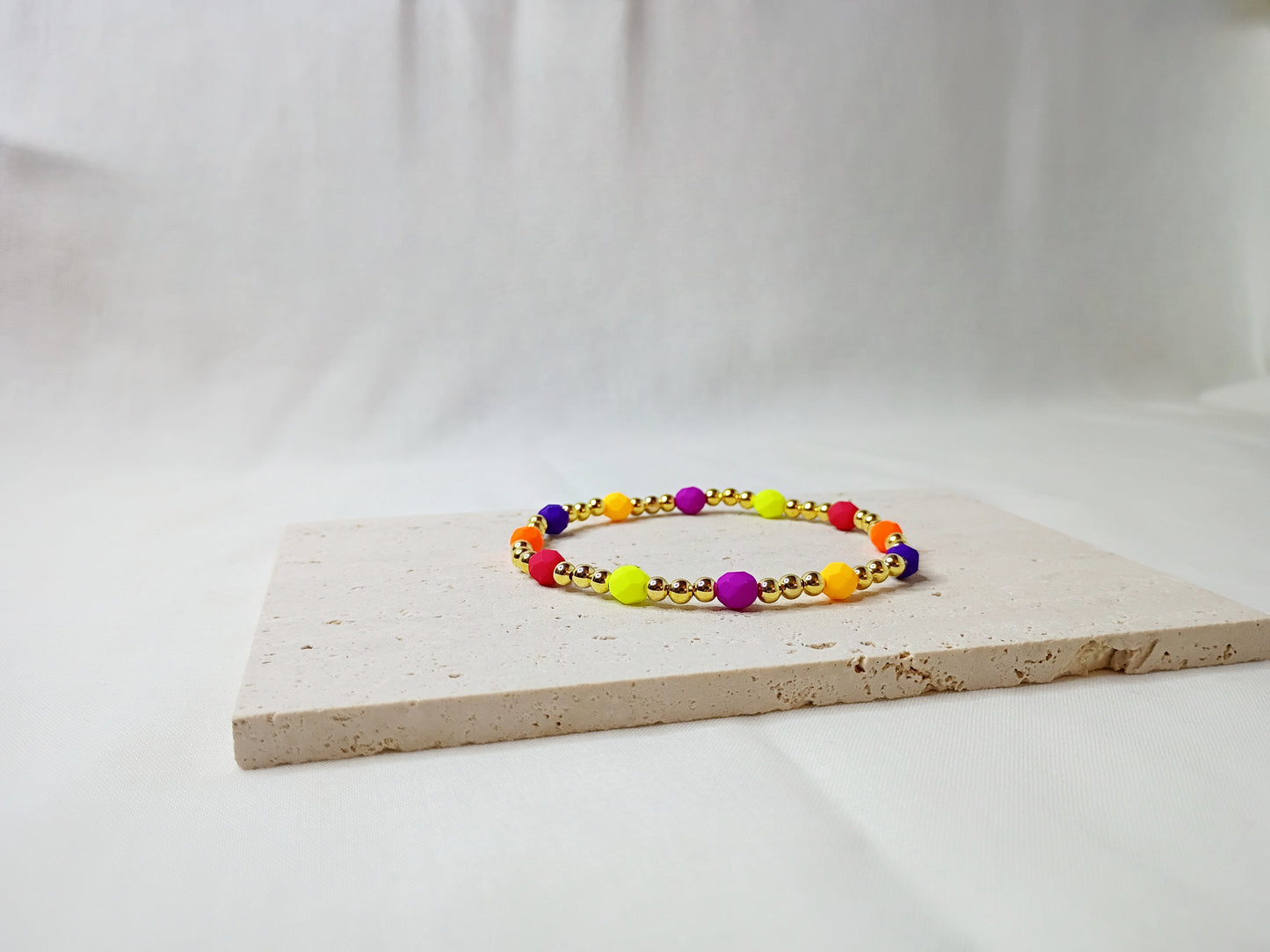 colorful glass bead bracelet, handmade jewelry, bright beaded bracelet, trendy stack bracelet, urban chic accessories