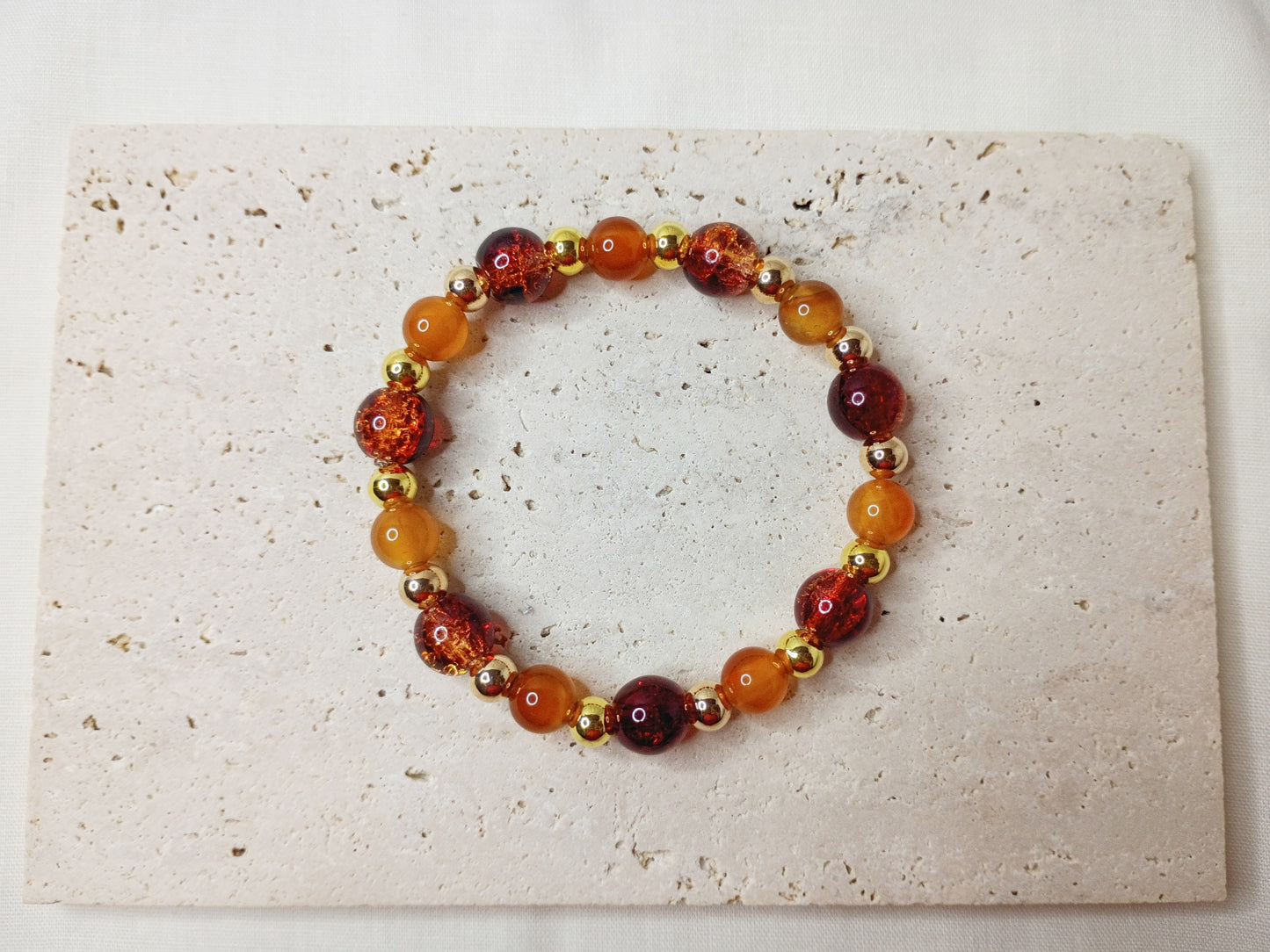 carnelian bracelet, gemstone jewelry, fire-inspired bracelet, handmade beaded jewelry, bold statement bracelet