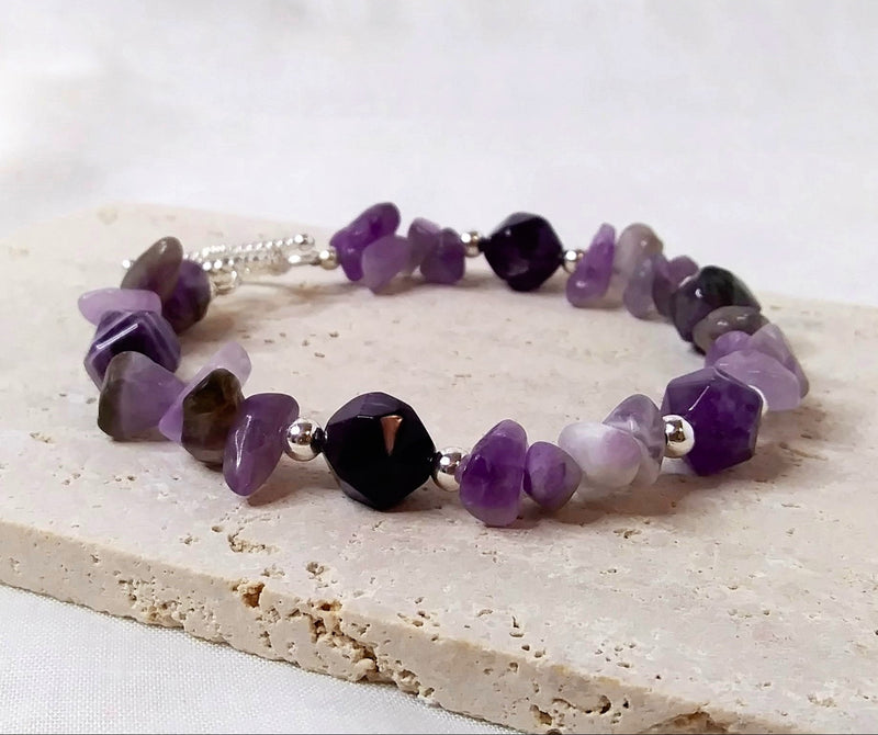 Amethyst Silver Bracelet