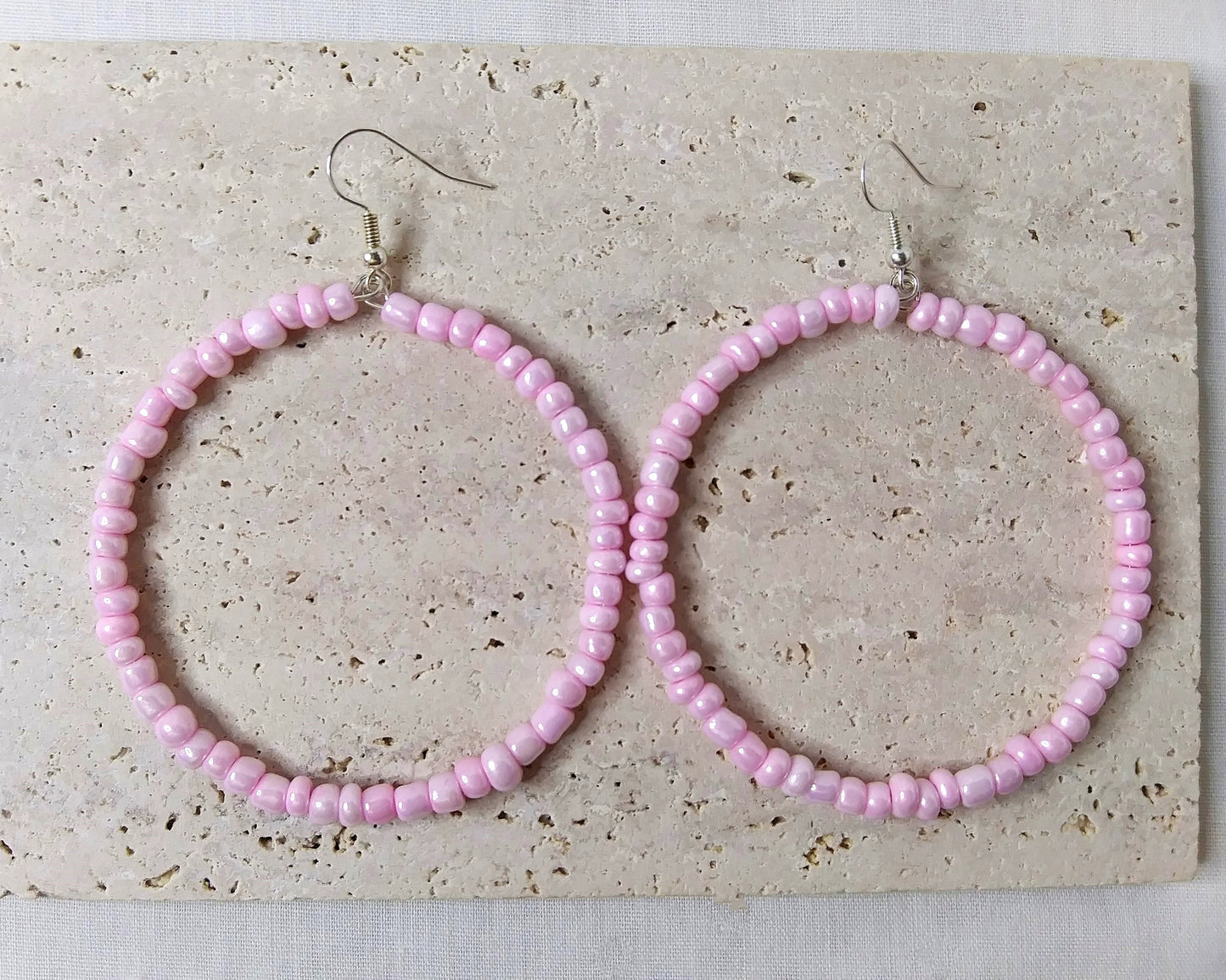 Hoop Earring, Colorful Hoop Earrings, Silver Hoop Earrings