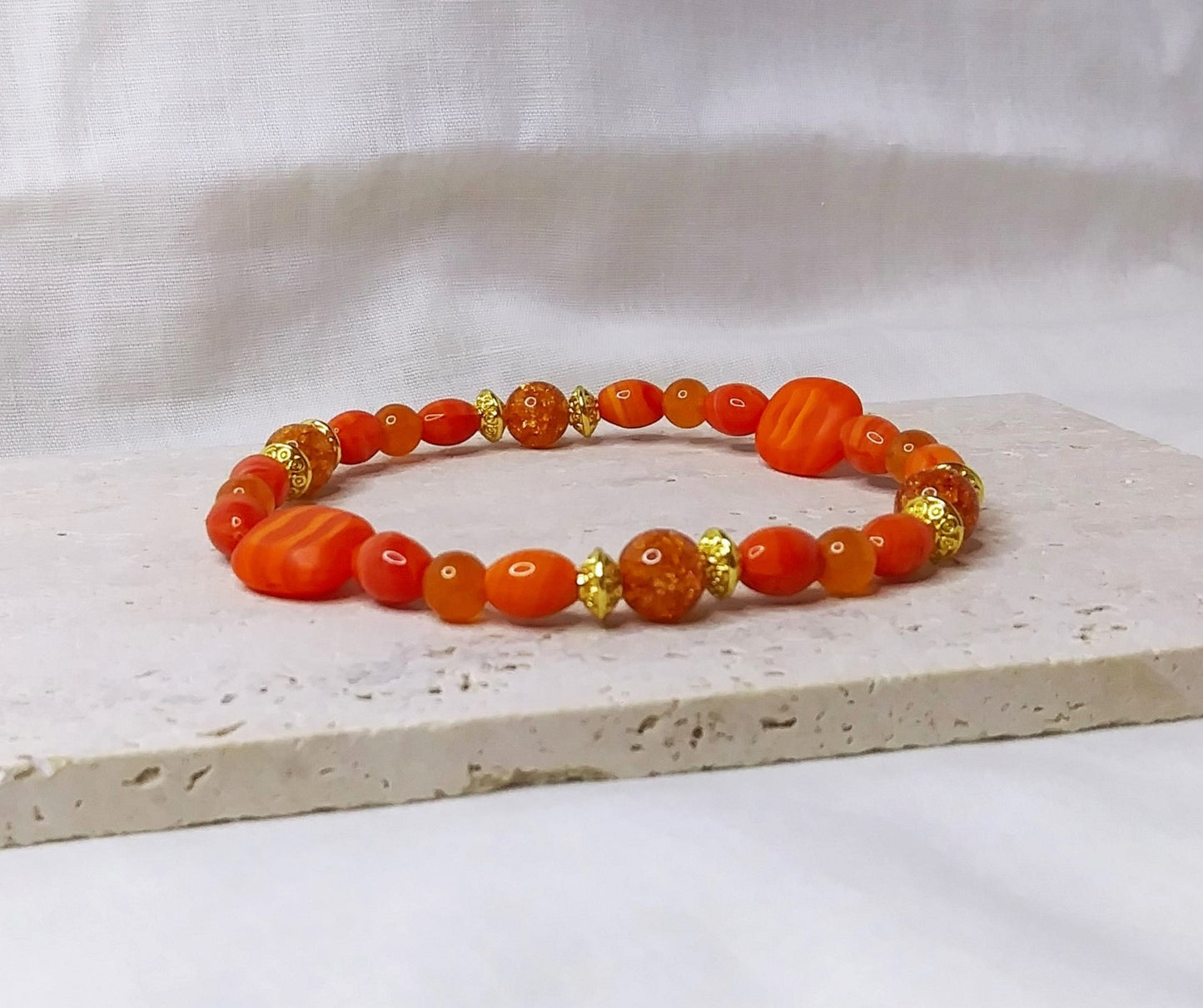 Orange Swirl Bracelet