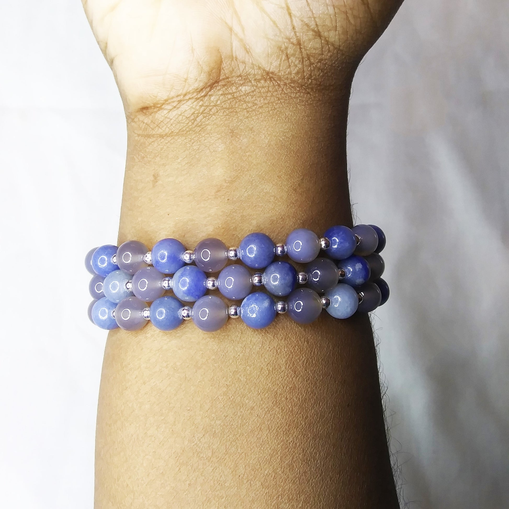 blue sea glass bracelet, sea blue, blue sea, gemstone bracelet, blue bracelet