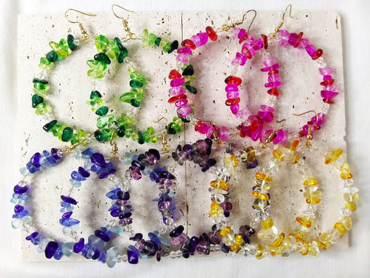 Bright Color Hoop Earrings
