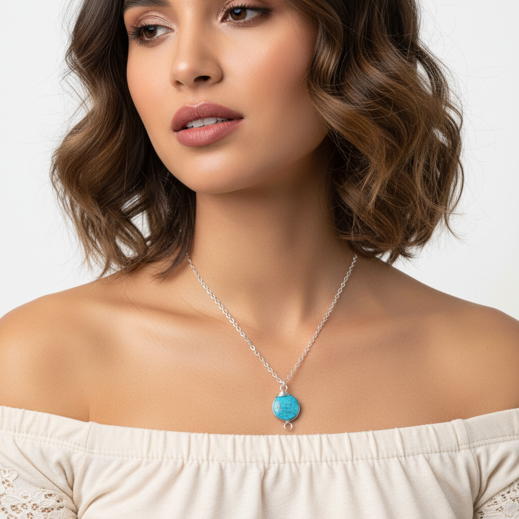 Large gemstone pendant chokers