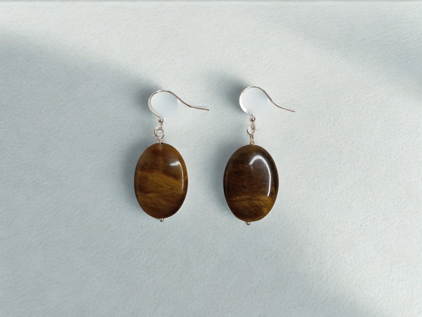 Oval Tiger's Eye Earrings