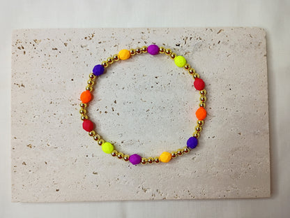 colorful glass bead bracelet, handmade jewelry, bright beaded bracelet, trendy stack bracelet, urban chic accessories