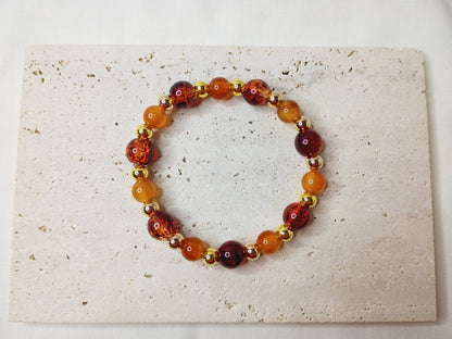 carnelian bracelet, gemstone jewelry, fire-inspired bracelet, handmade beaded jewelry, bold statement bracelet