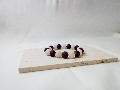druzy quartz bracelet, gemstone jewelry, handmade beaded bracelet, purple beaded bracelet, spiritual jewelry