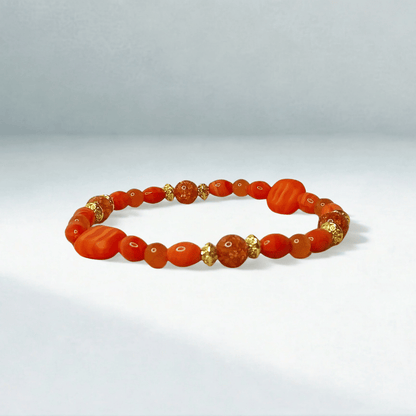 Orange Swirl Bracelet