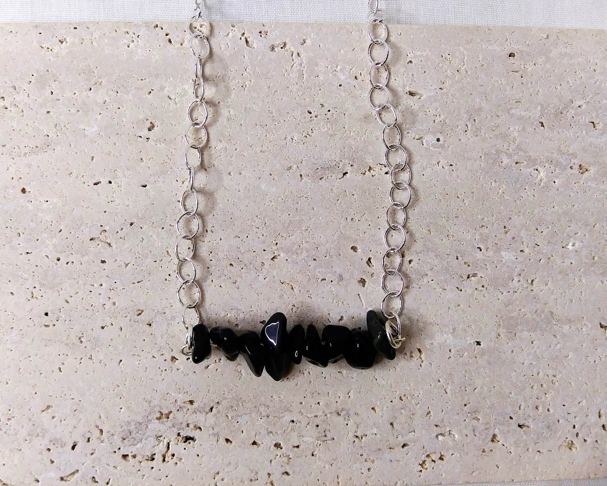 Gemstone Necklace, Silver Necklace