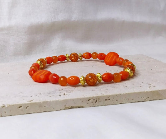 Orange Swirl Bracelet