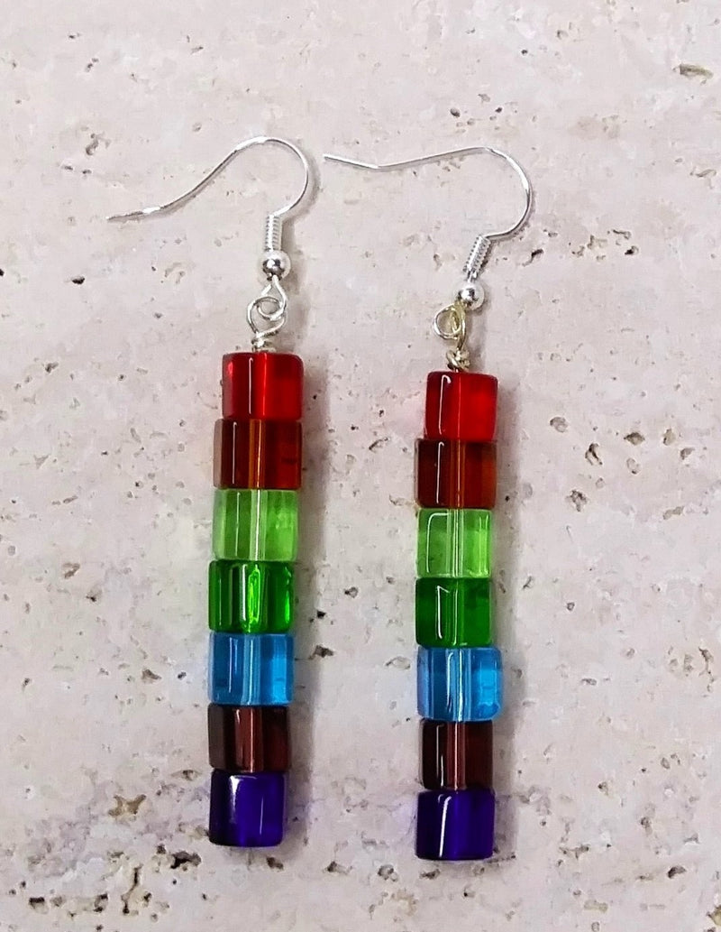 Colorful Square Earrings