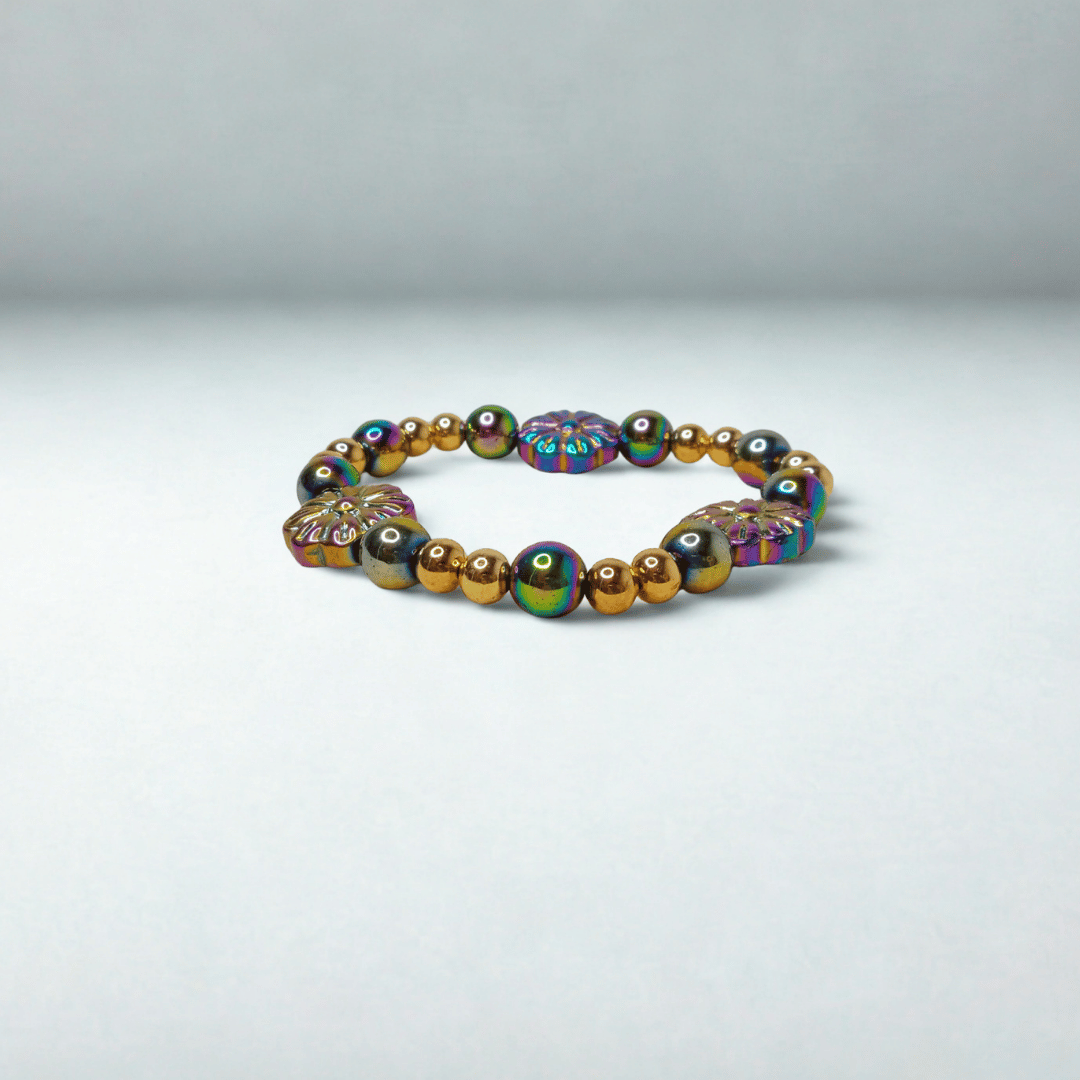 Metallic Flower Bracelet