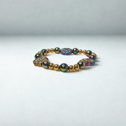 Metallic Flower Bracelet