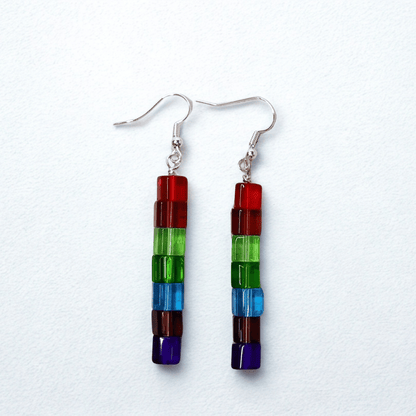 Colorful Square Earrings