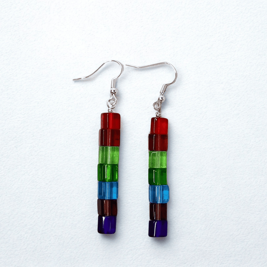 Colorful Square Earrings