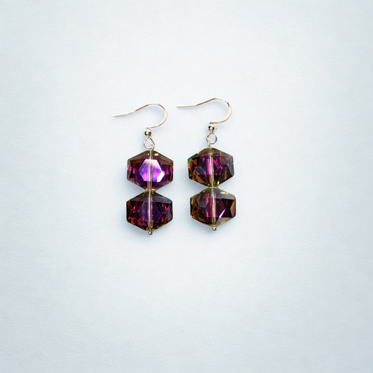 Uptown Hexagon Earrings
