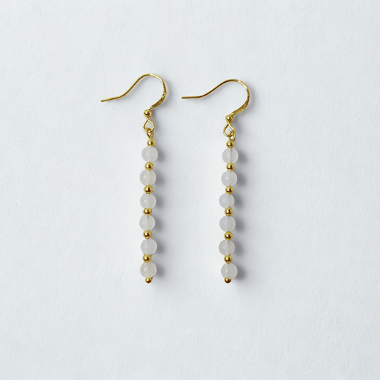 White Jade Earrings