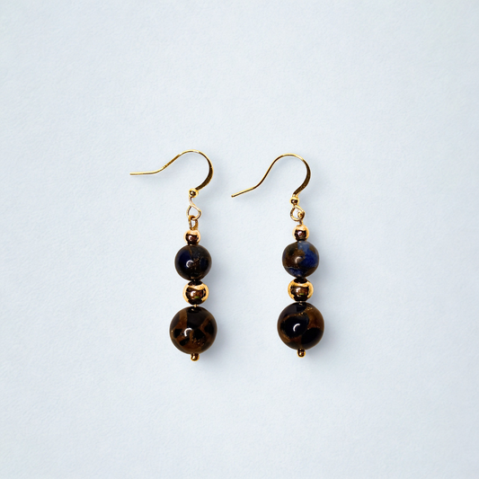 Blue Luxe Impression Earrings