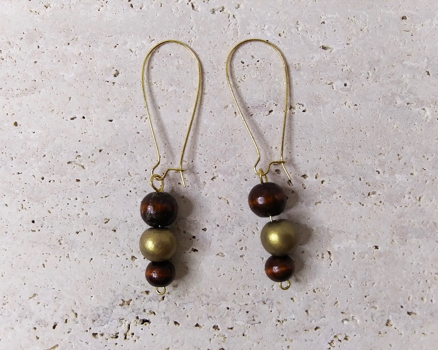 wooden dangle earrings